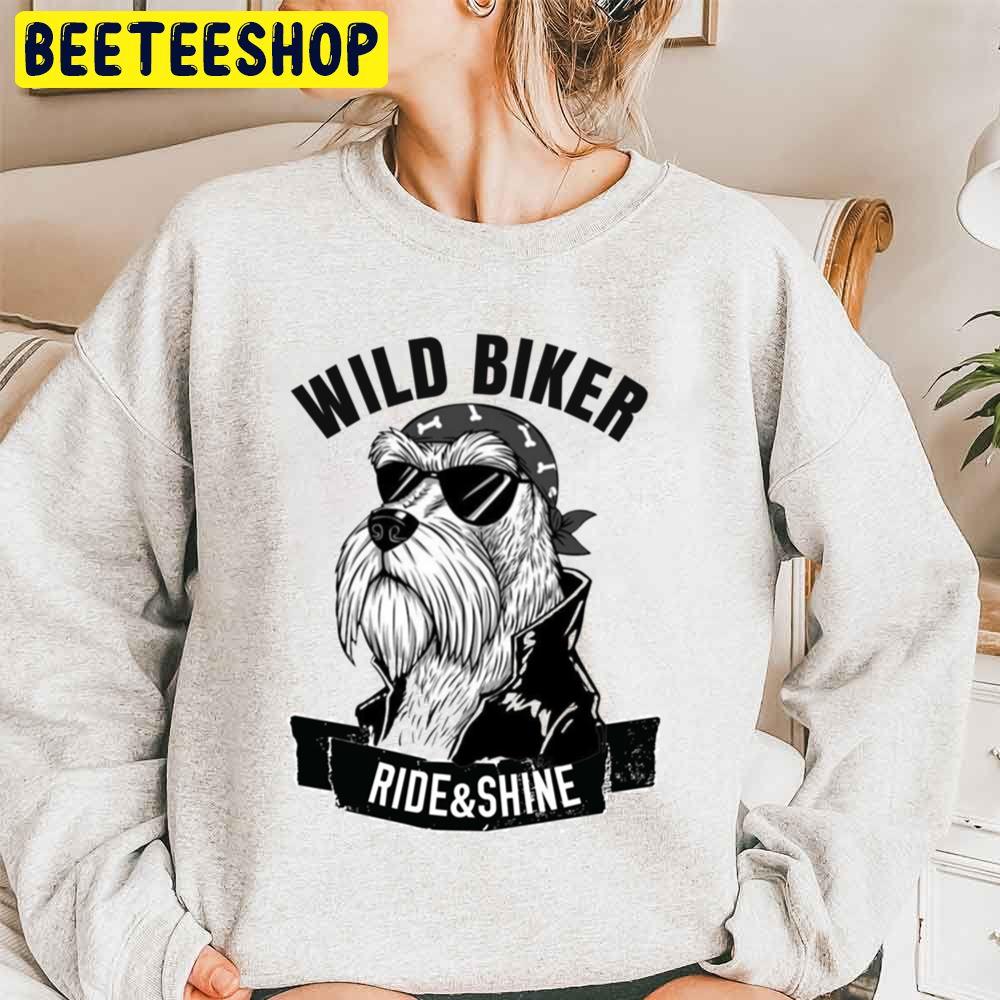 Standard Schnauzer Wild Biker Ride And Shine Trending Unisex Sweatshirt