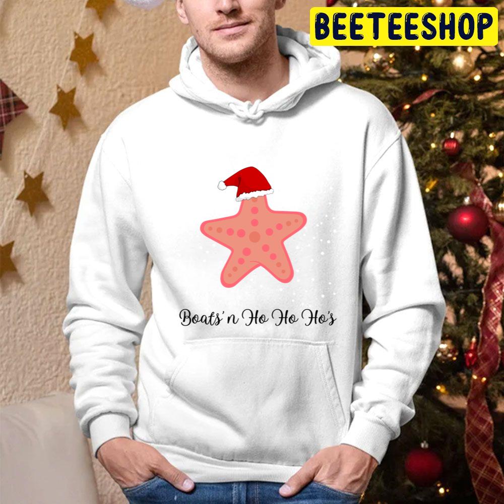 Starfish Boats’ N Ho Ho Ho’s Captain Party Christmas Trending Unisex Hoodie