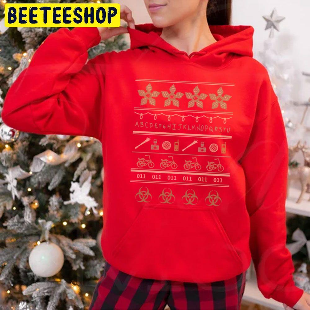 Stranger Things 4 Knit Christmas Trending Unisex Hoodie