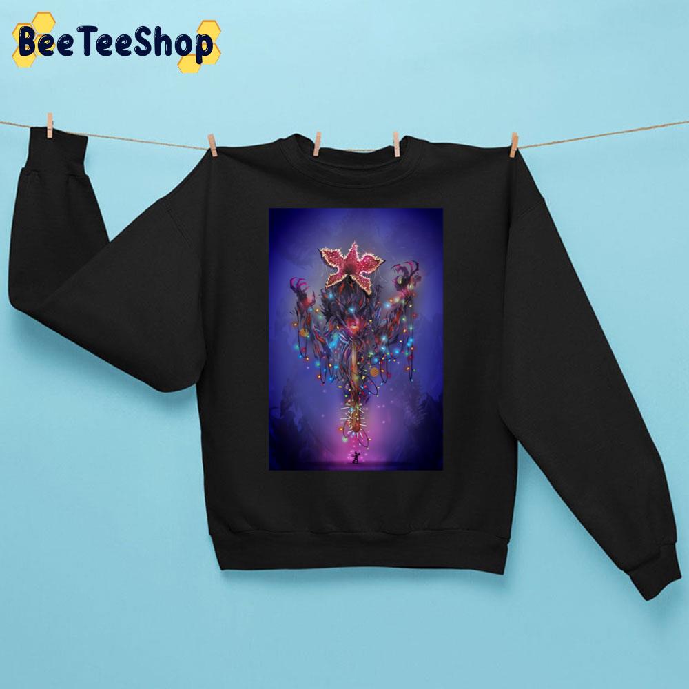 Stranger Things Demogorgon Christmas Lights Trending Unisex Sweatshirt