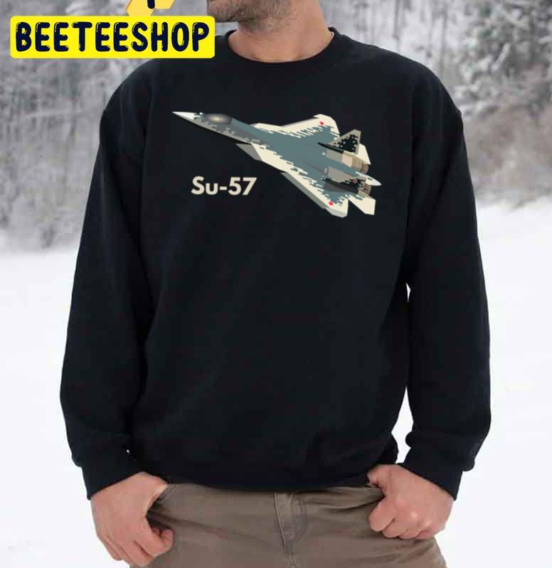 Su-57 Russian Jet Fighter Trending Unisex Sweatshirt