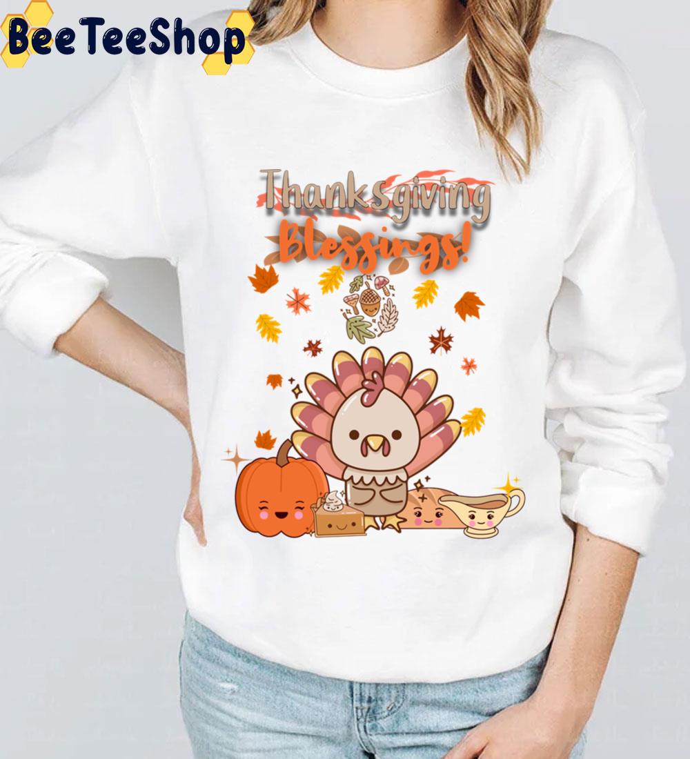 Thanksgiving Blessings Kawaii Trending Unisex Sweatshirt