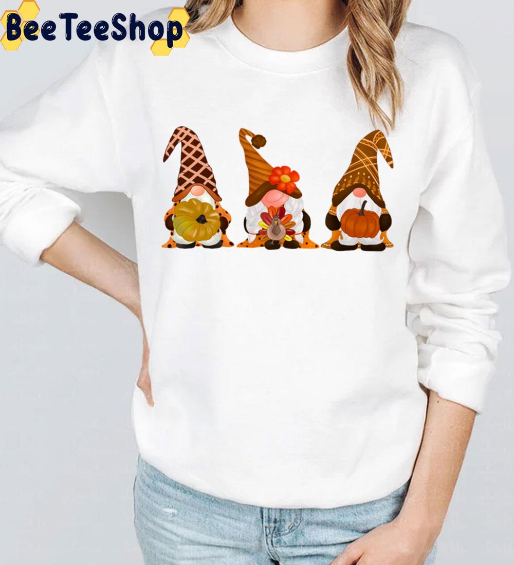 Thanksgiving Gnomes Pumpkin And Turkey Trending Unisex Sweatshirt