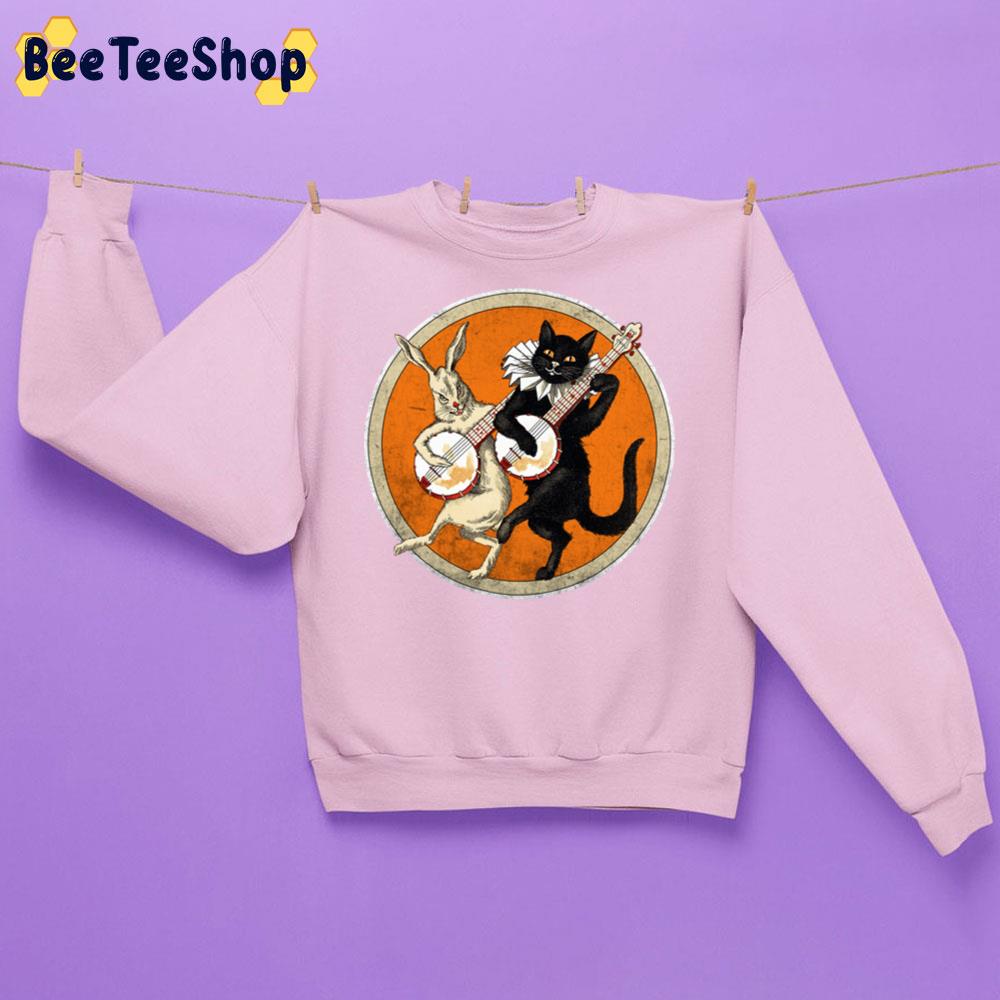 The Black Cat Magazine Halloween Cat Rabbit Trending Unisex Sweatshirt ...