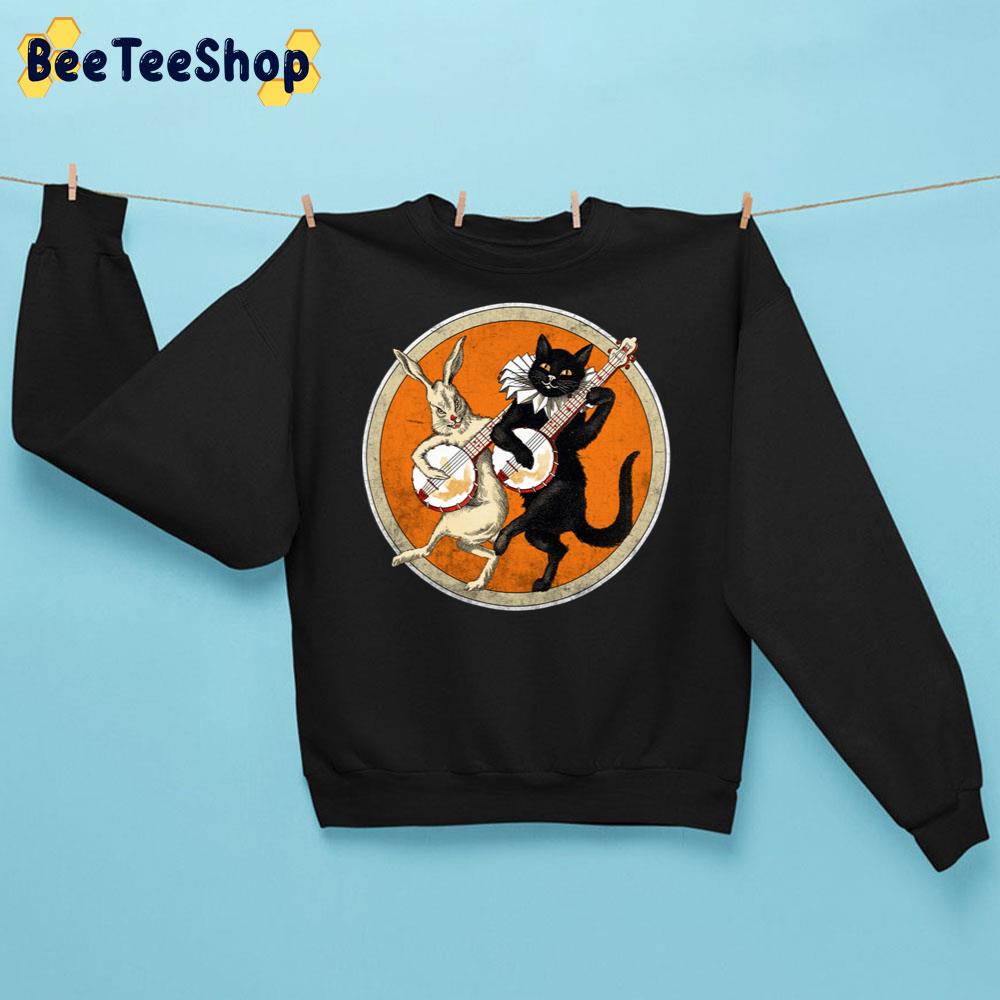 The Black Cat Magazine Halloween Cat Rabbit Trending Unisex Sweatshirt