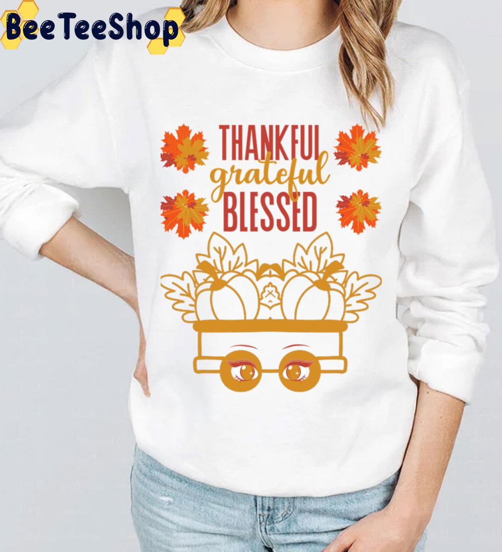 The Pumkin Truck Thankful Grateful Blessed Trending Unisex Sweatshirt