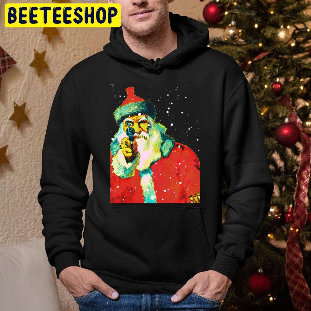 The Santa Clause And Gun Trending Unisex Hoodie