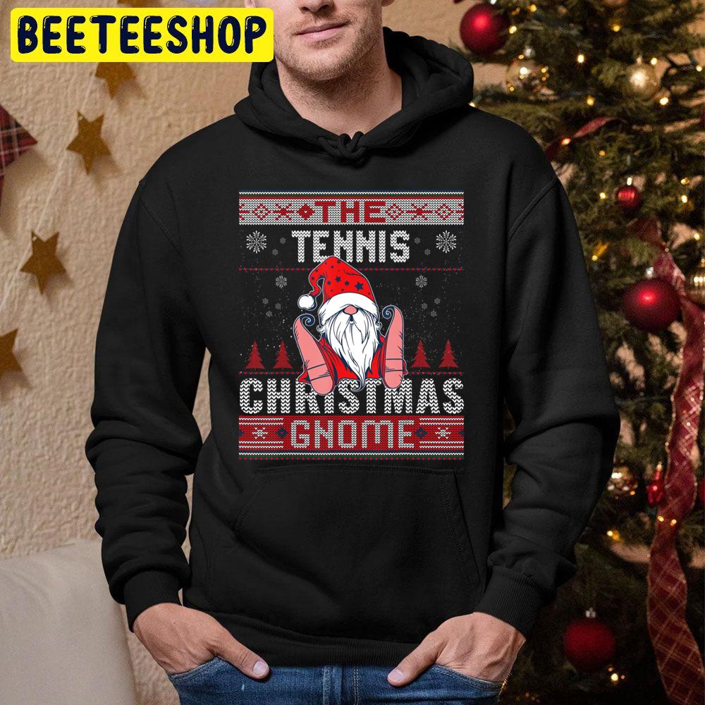 The Tennis Christmas Gnome Matching Family Knit Trending Unisex Hoodie