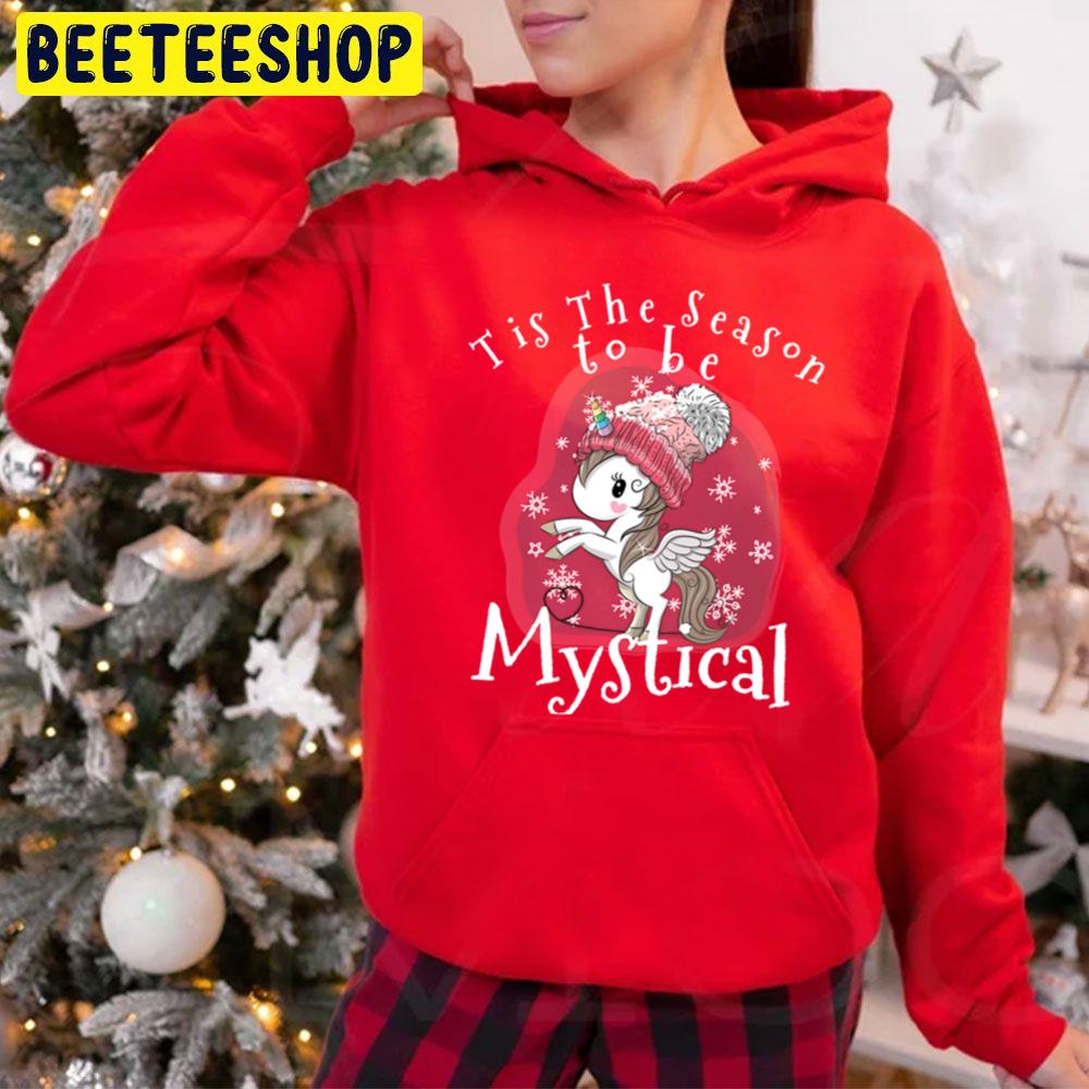 Tis The Season To Be Mystical Christmas Unicorn Trending Unisex Hoodie