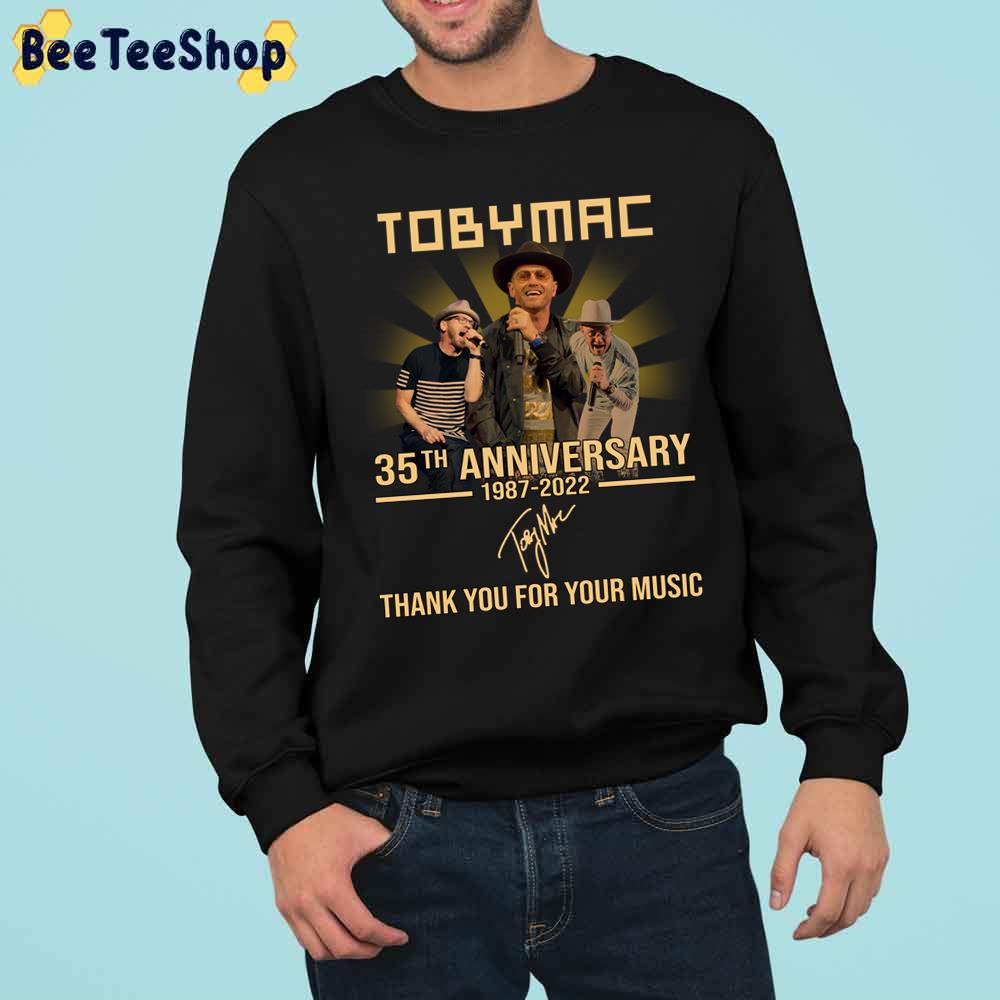 Tobymac 35th Anniversary 1987 2022 Thank You For Memories Signature Trending Unisex Sweatshirt