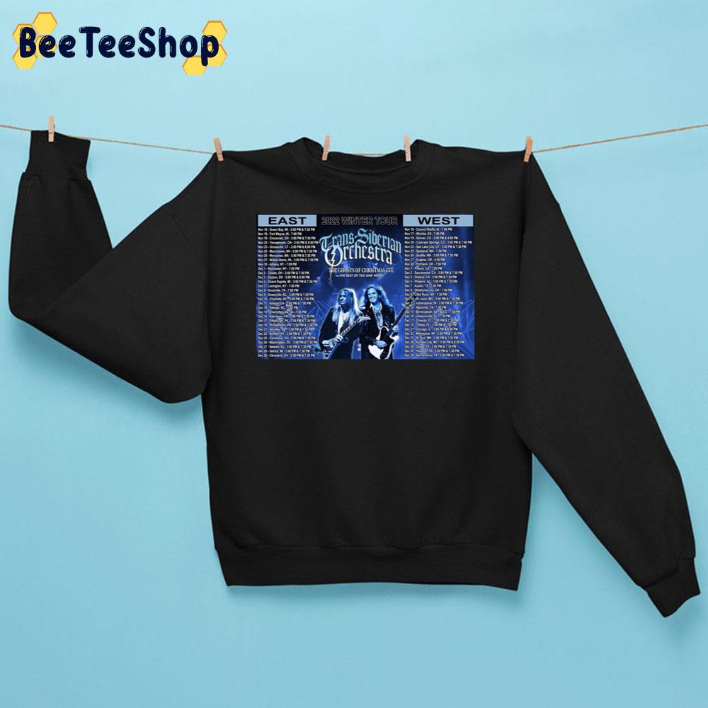 Tso’s The Ghosts Of Christmas Eve Us Tour 2022 With Date Trending Unisex Sweatshirt