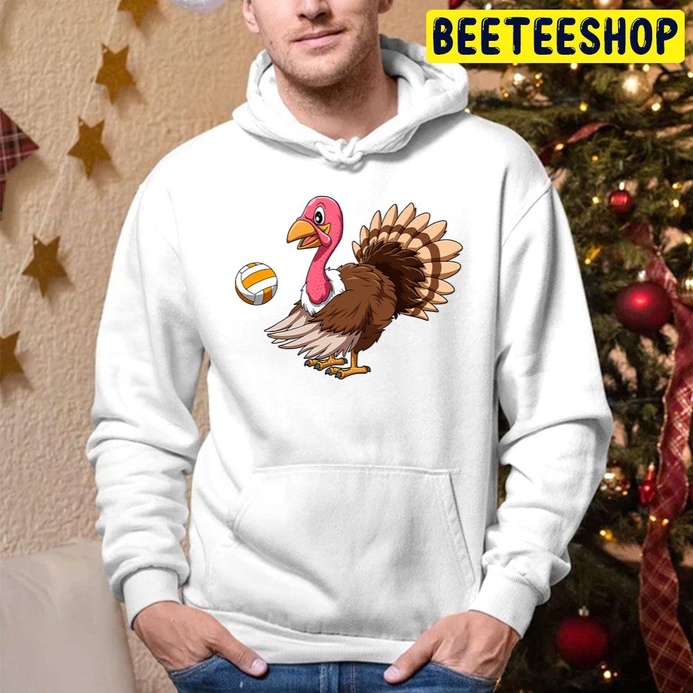 Turkey Volleyball Thanksgiving Turkey Trending Unisex Hoodie