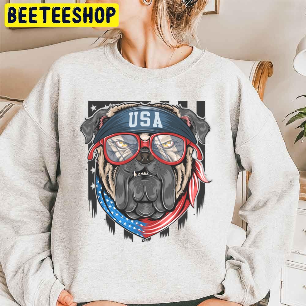 Usa Patriotic Dog Trending Unisex Sweatshirt