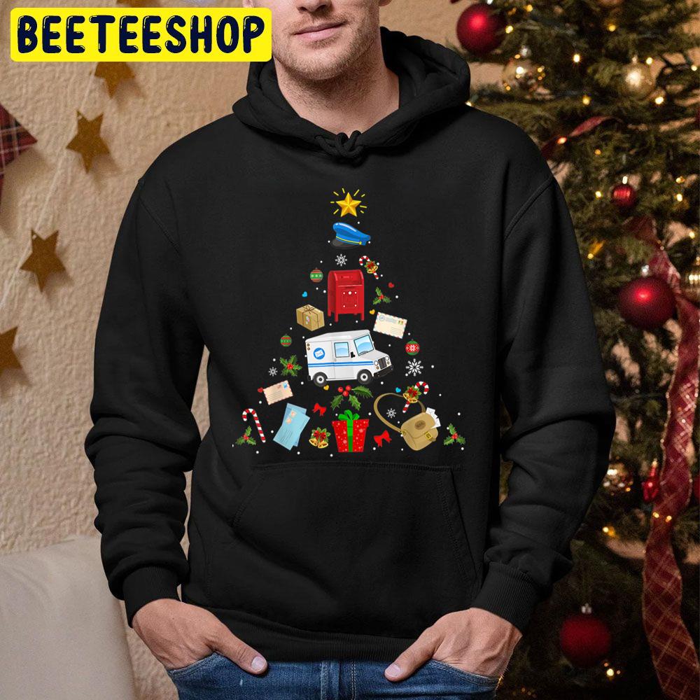 Usps Postal Service Christmas Ornament Tree Xmas Trending Unisex Hoodie