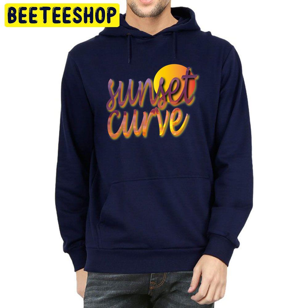 Vintage Art Sun Set Curve Music Trending Unisex Hoodie