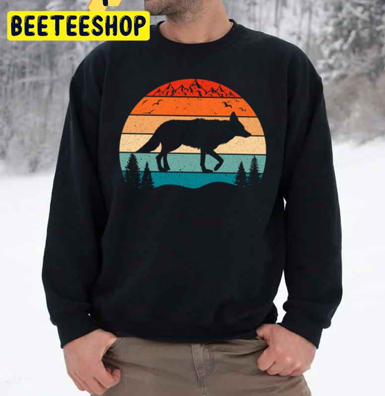 Vintage Coyote Sunset Trending Unisex Sweatshirt