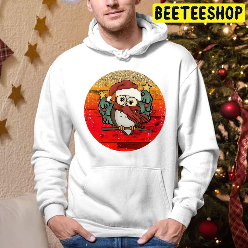 Vintage Owl Funny Christmas Trending Unisex Hoodie