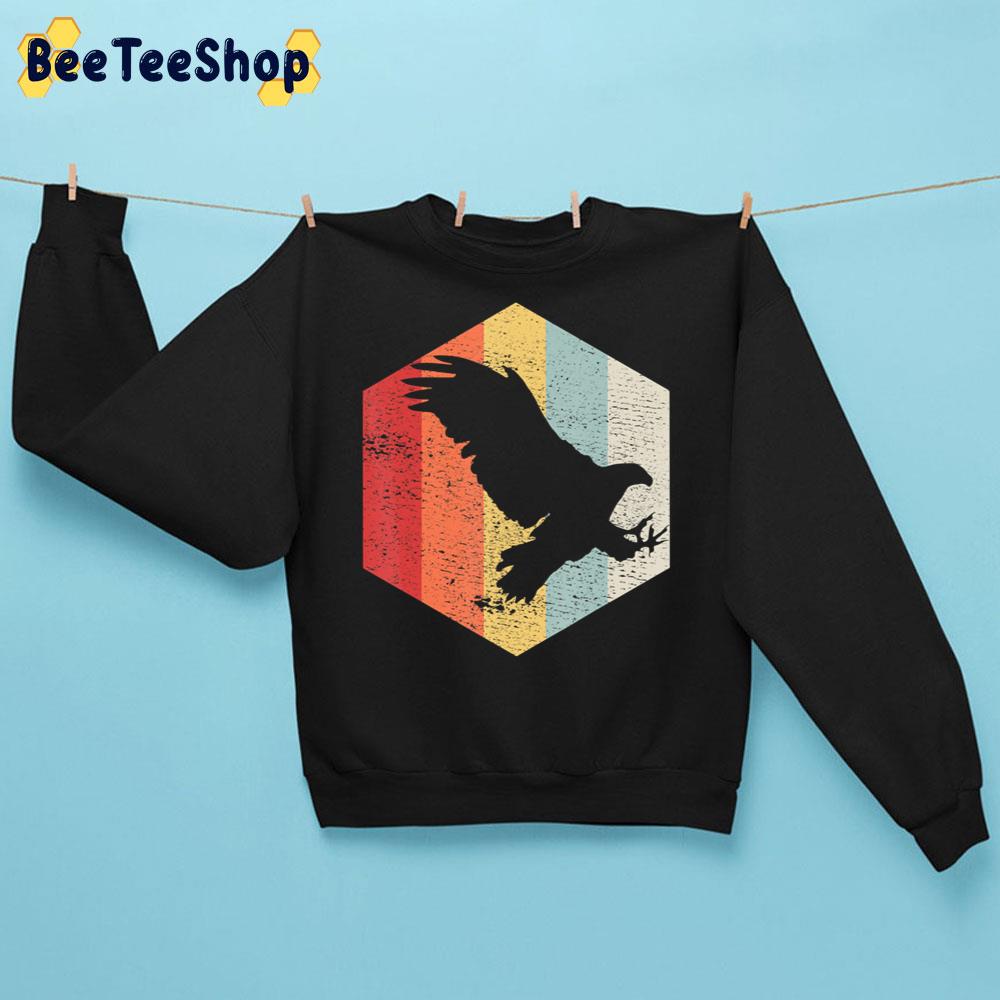 Vintage Retro Peregrine Falcon Silhouette Trending Unisex Sweatshirt