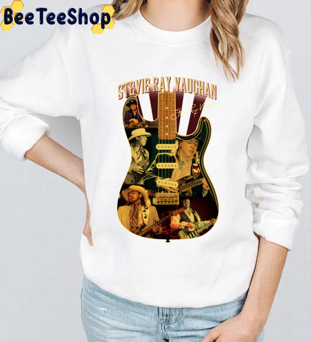 Vintage Stevie Ray Vaughan Vintage Guitar Signature Trending Unisex Sweatshirt