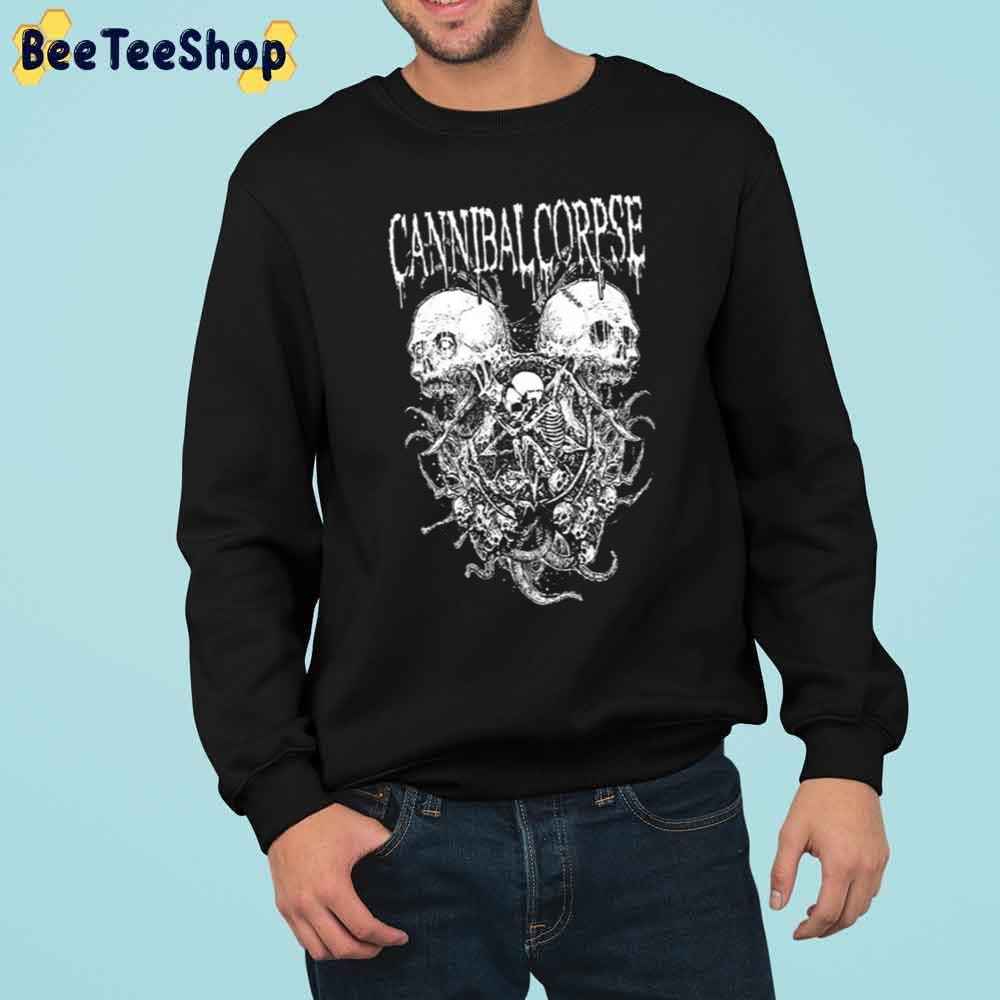 White Skull Scary Cannibal Corpse Death Metal Band Trending Unisex Sweatshirt