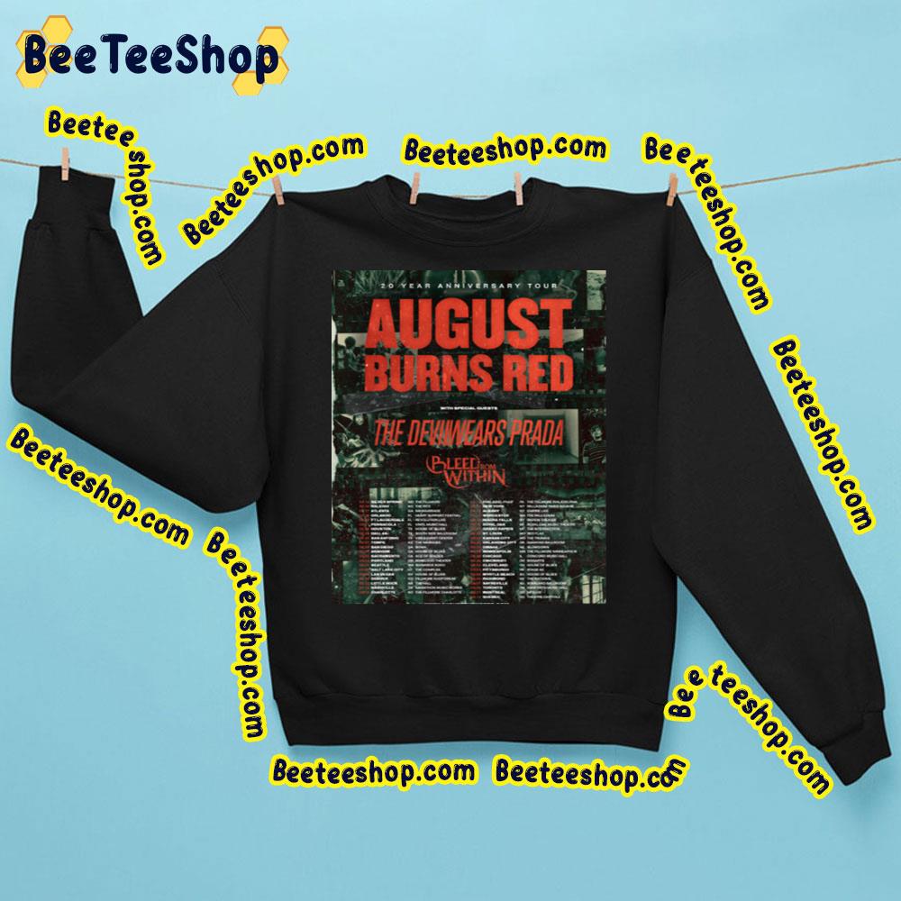 20 Year Anniversary Tour August Burns Red The Deilwears Prada Dates Trending Unisex Sweatshirt