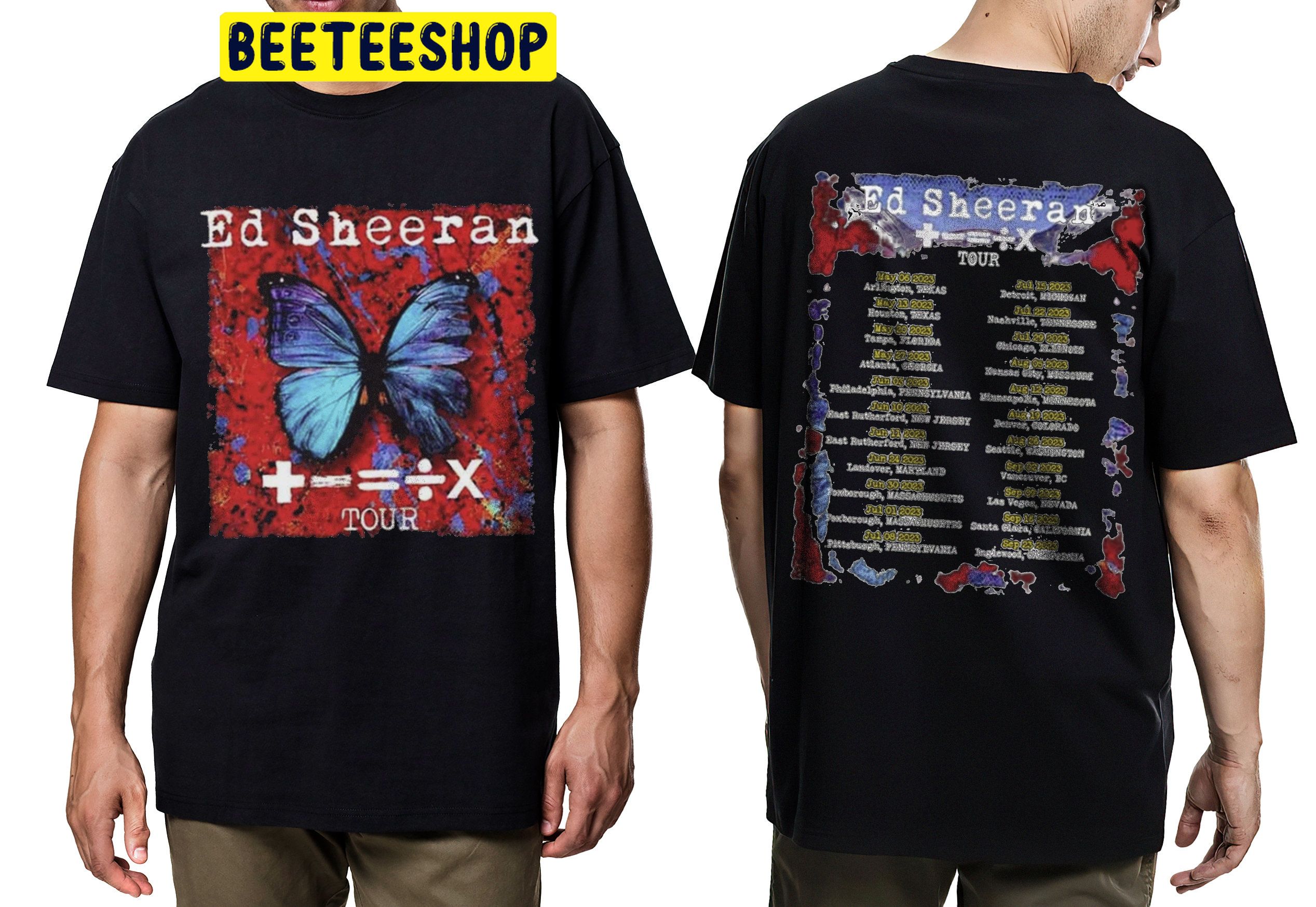 2023 Ed Sheeran Mathematics America Tour Double Side Trending Unisex Shirt