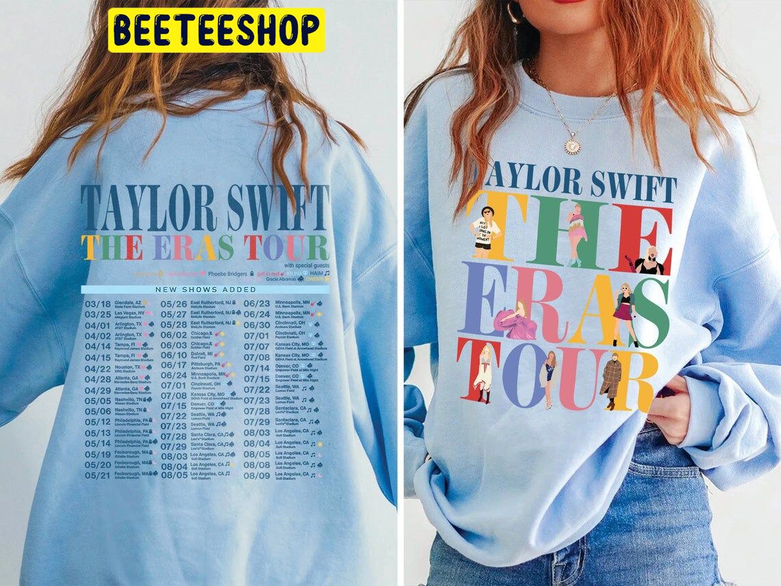 2023 Retro Taylor Swift The Eras Tour Double Side Trending Unisex Shirt