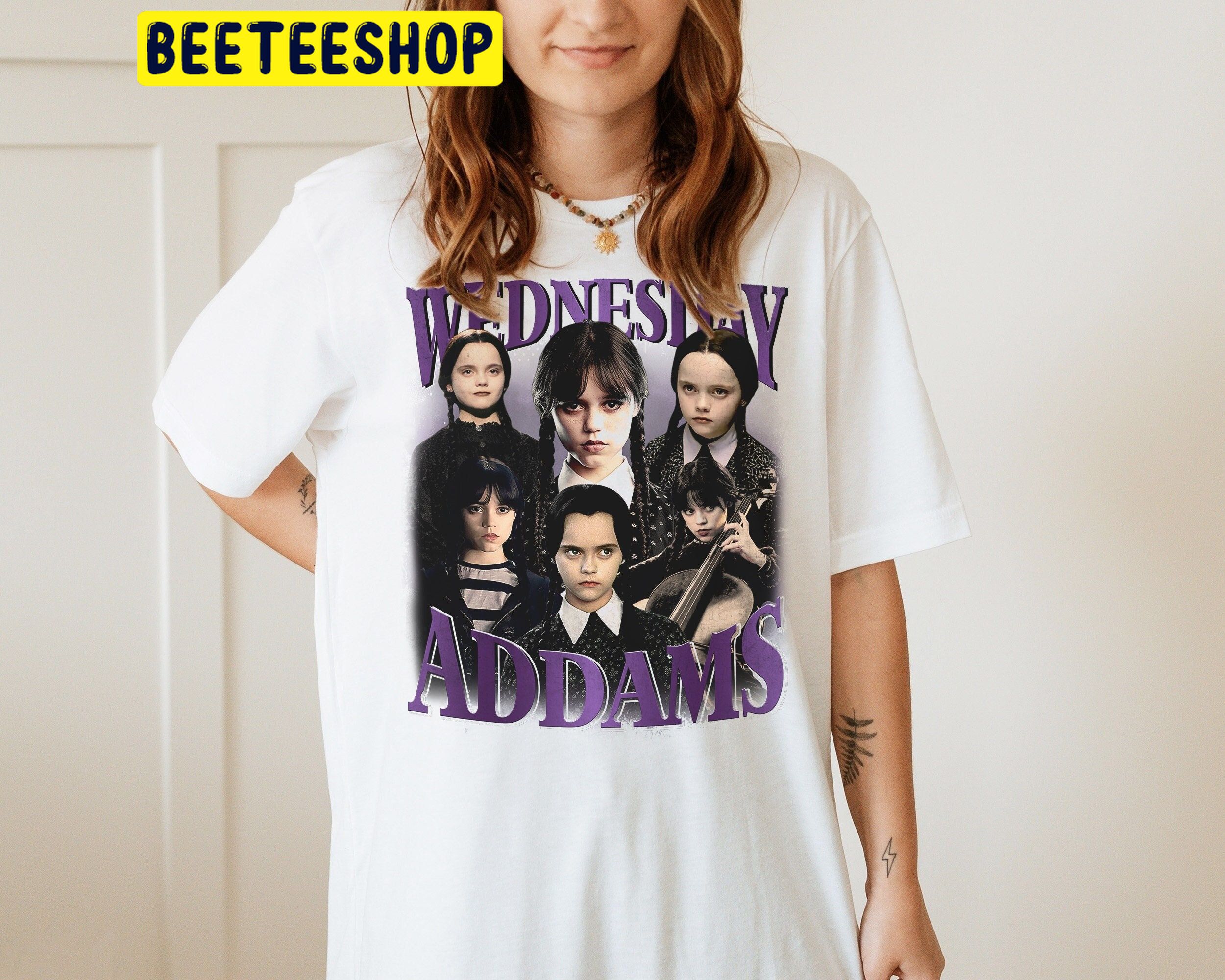 90s Graphic Nevermore Academy Wednesday Raven The Addams Family Trending Unisex Shirt