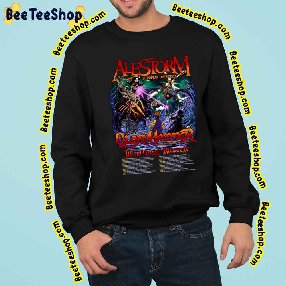 Alestorm European Tour 2023 With Dates Trending Unisex Sweatshirt