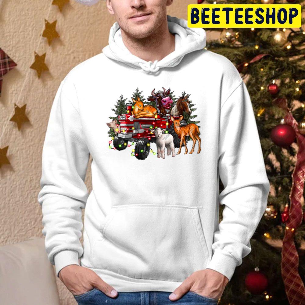 Animal Farm Truck Christmas Trending Unisex Hoodie