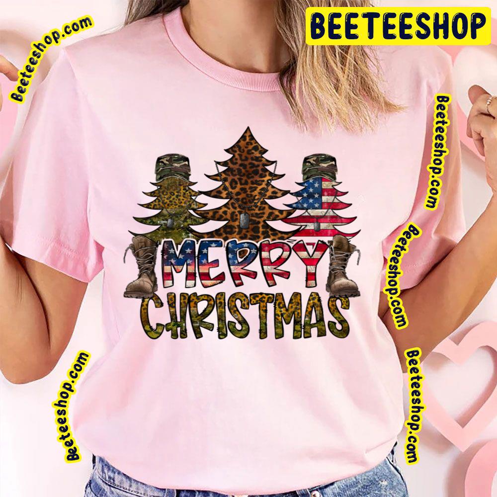 Army Christmas Trees Merry Christmas Trending Unisex T-Shirt