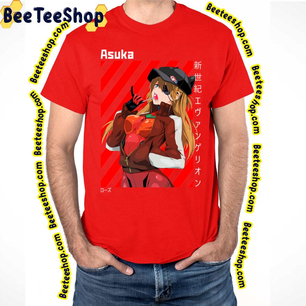 Asuka Langley Soryu Neon Genesis Evangelion Colorful Art Anime Trending Unisex T Shirt Beeteeshop 2642