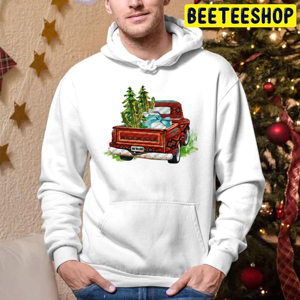 Aztec Truck Merry Country Christmas Trending Unisex Hoodie