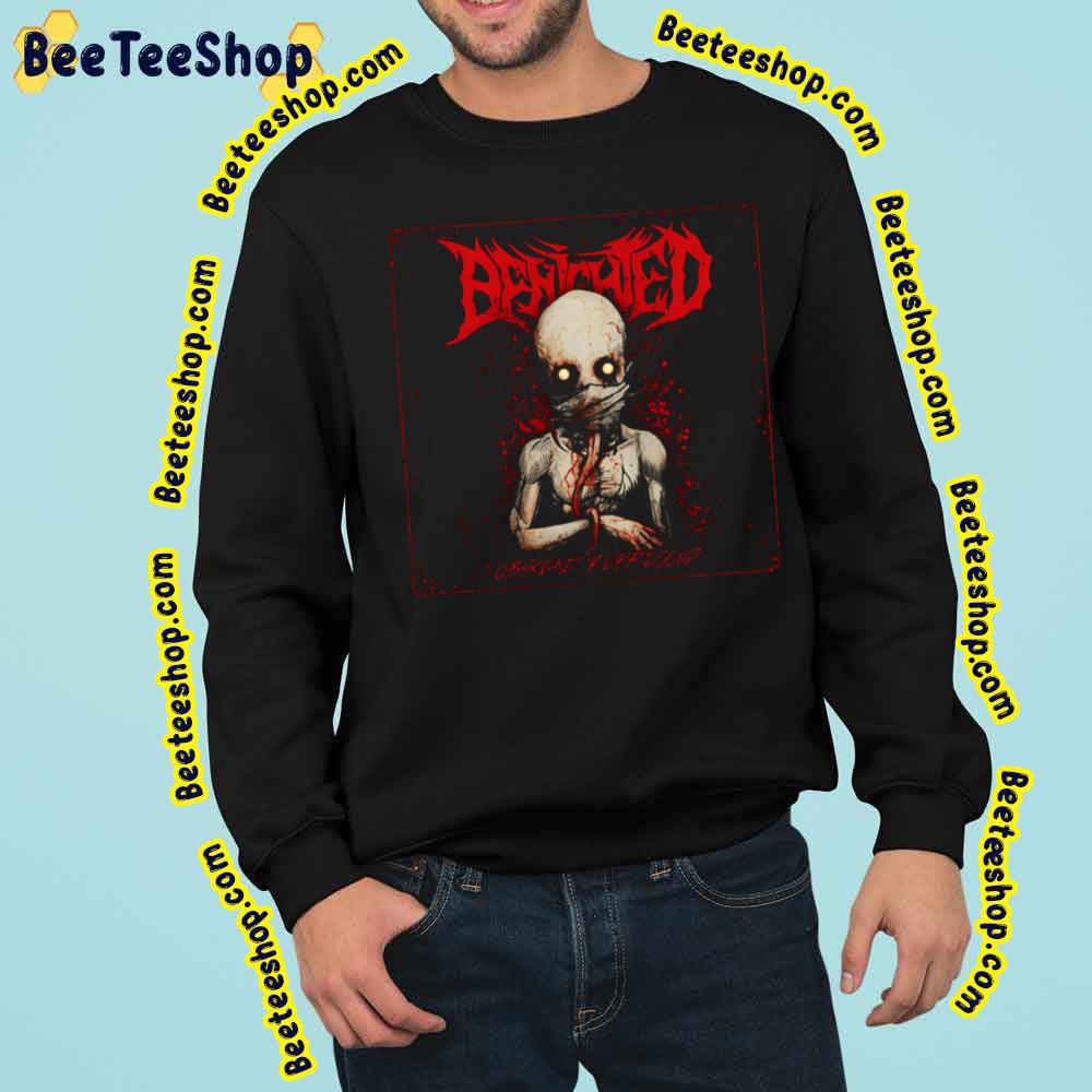 Benighted Obscene Repressed Black And Red Art Trending Unisex Sweatshirt