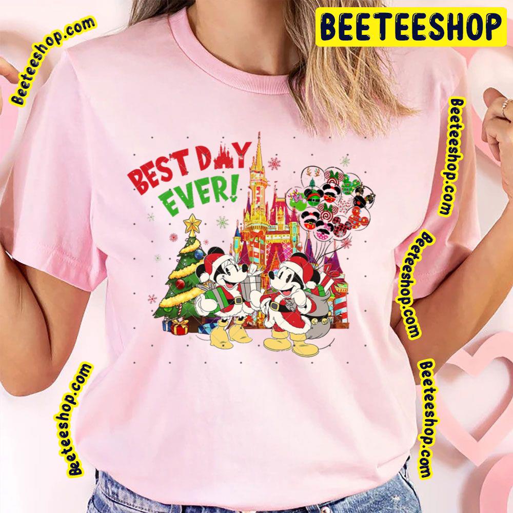 Best Day Ever Christmas Mickey And Minnie Trending Unisex T-Shirt