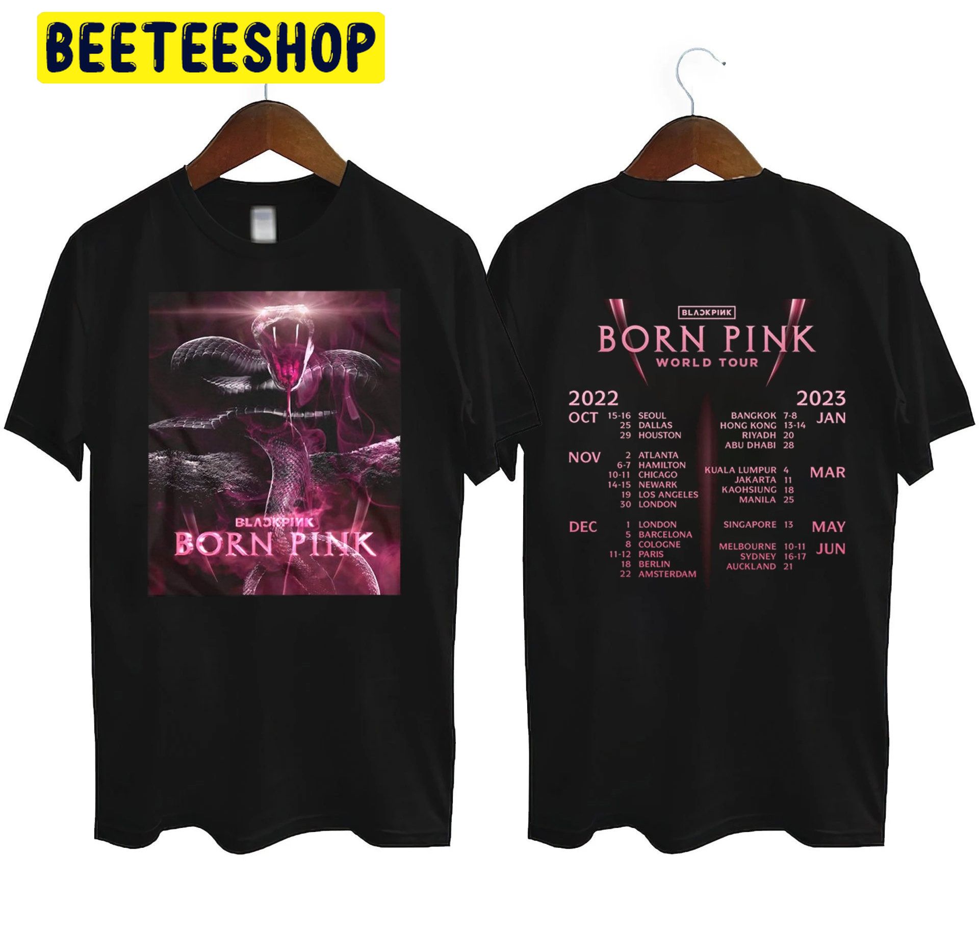 Blackpink Born Pink World Tour 2022 2023 Double Side Trending Unisex Shirt