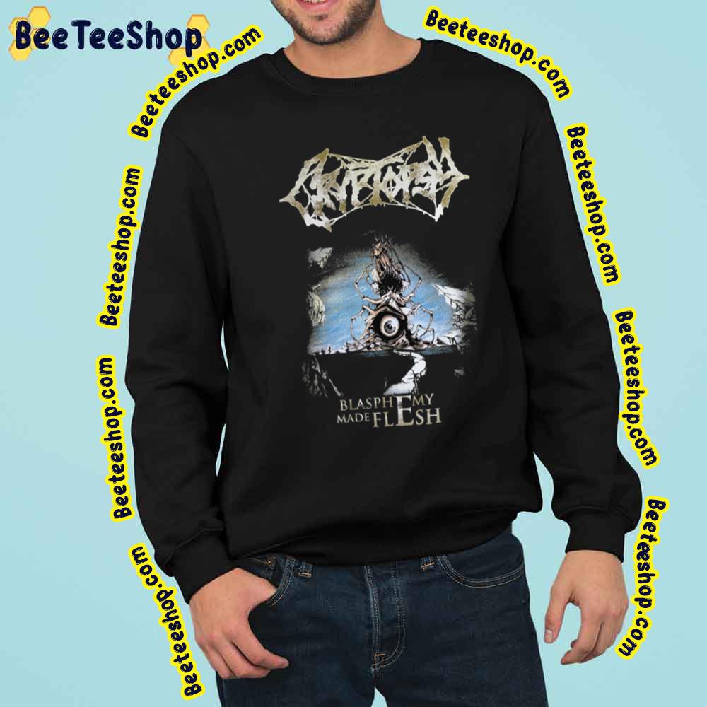 Blashphemy Made Flesh Cryptopsy Death Metal Band Mystic Art Trending Unisex Sweatshirt