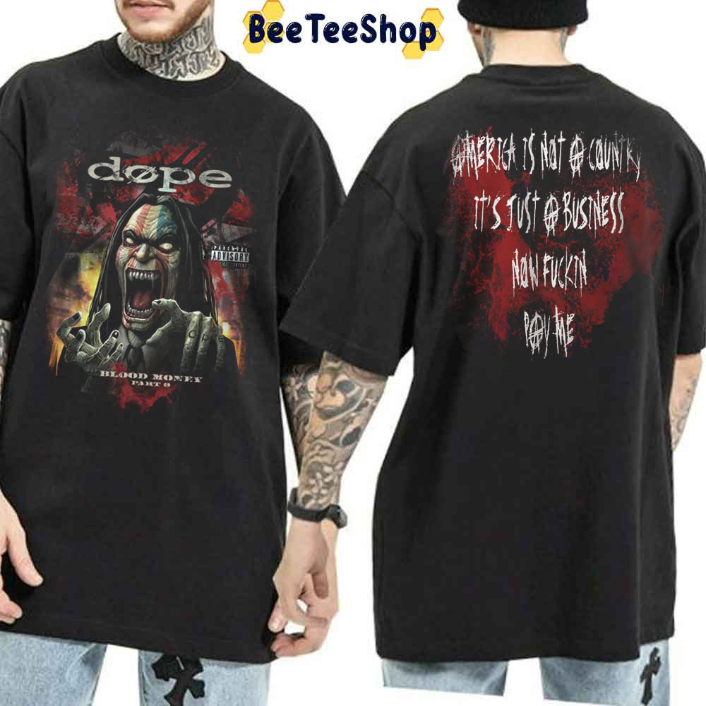 Blood Money Part Zer0 Dope Tour 2023 Double Side Trending Unisex Shirt