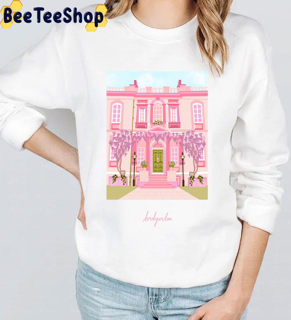 Bridgerton House Pastel Pink Art Trending Unisex Sweatshirt