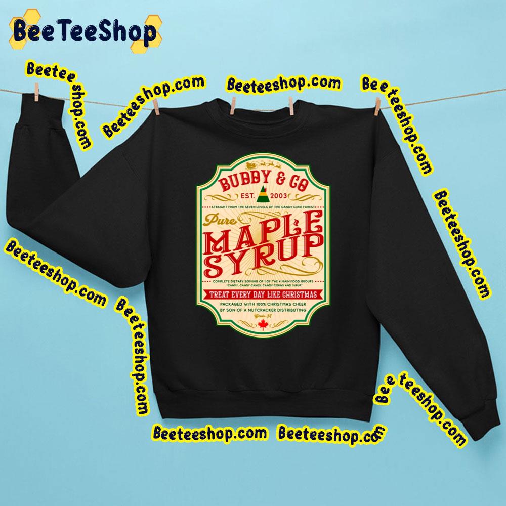 Buddy And Co Est Maple Syrup Logo Design Trending Unisex Sweatshirt