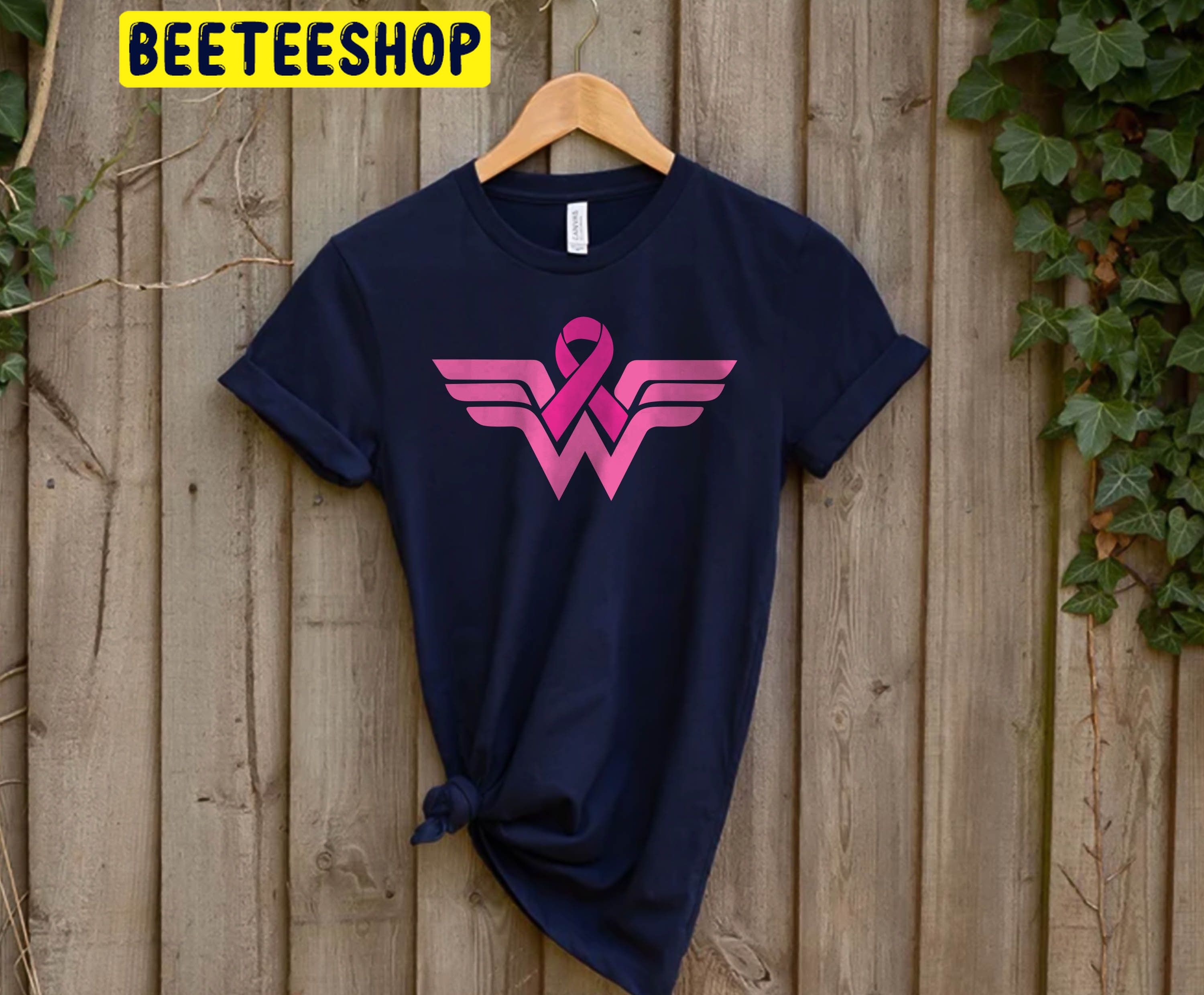 Cancer Ribbon Wonder Woman Warrior Trending Unisex Shirt