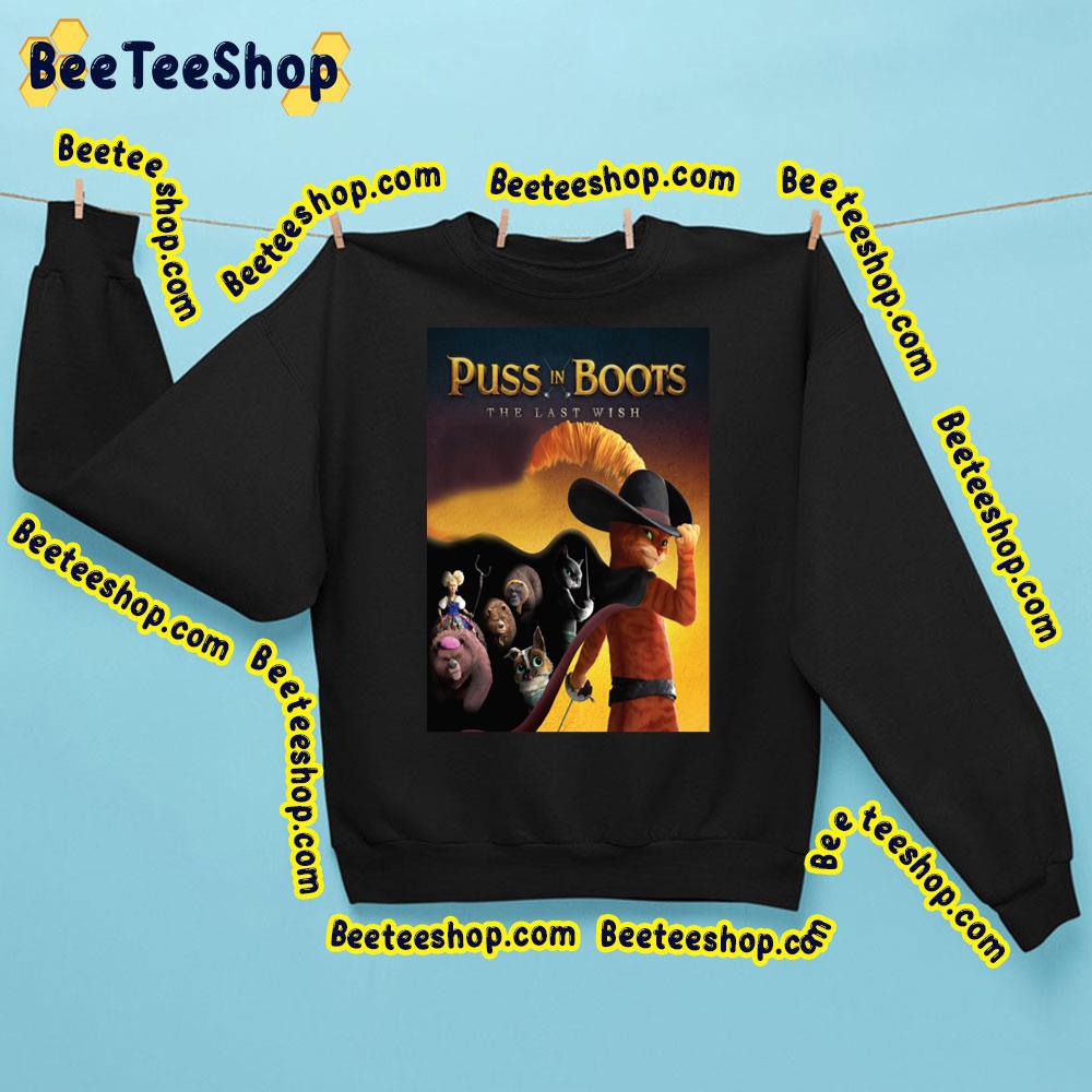 Cartoon Movie Cute Puss In Boots Vintage Art Trending Unisex Sweatshirt