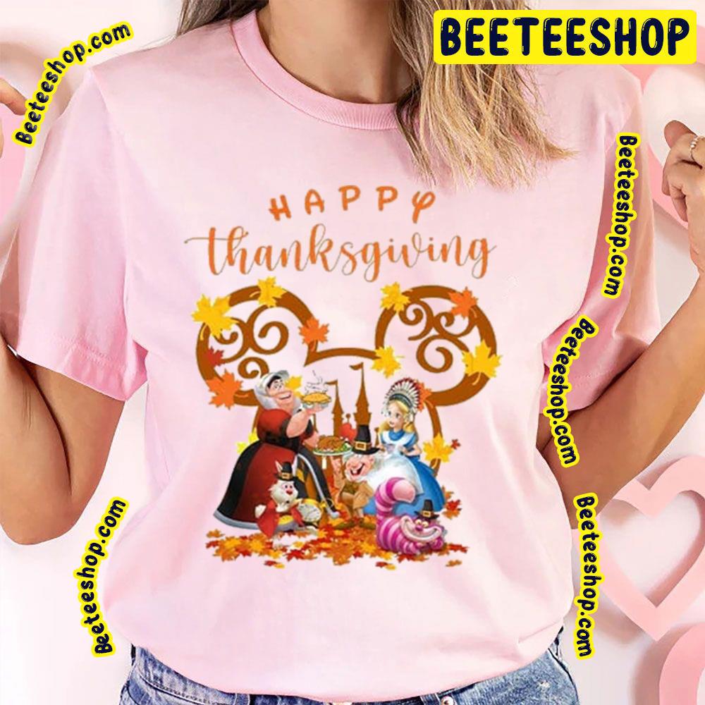 Cheshire Alice In Wonderland Happy Thanksgiving Trending Unisex T-Shirt