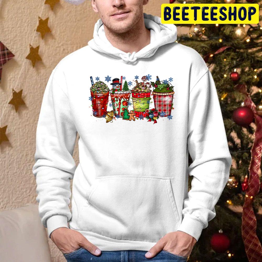 Christmas Coffee Drink Funny Snow Man Trending Unisex Hoodie