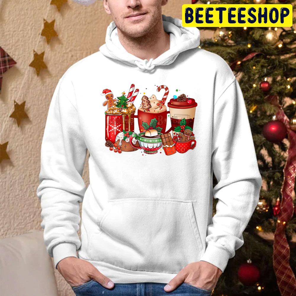 Christmas Coffee Drink Latte Cup Trending Unisex Hoodie