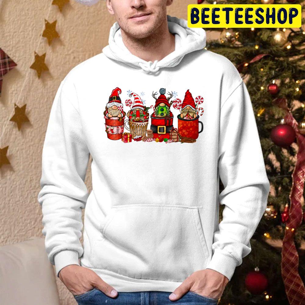 Christmas Gnome Coffee Drink Trending Unisex Hoodie