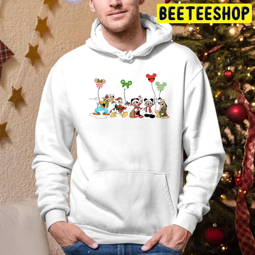 Christmas Time Goofy Donald Minnie Mickey Pluto Disney Trending Unisex Hoodie