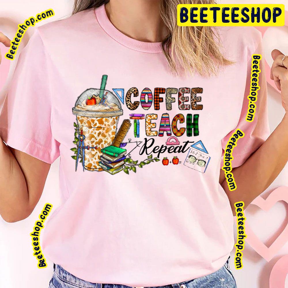 Coffee Teach Repeat Christmas Trending Unisex T-Shirt