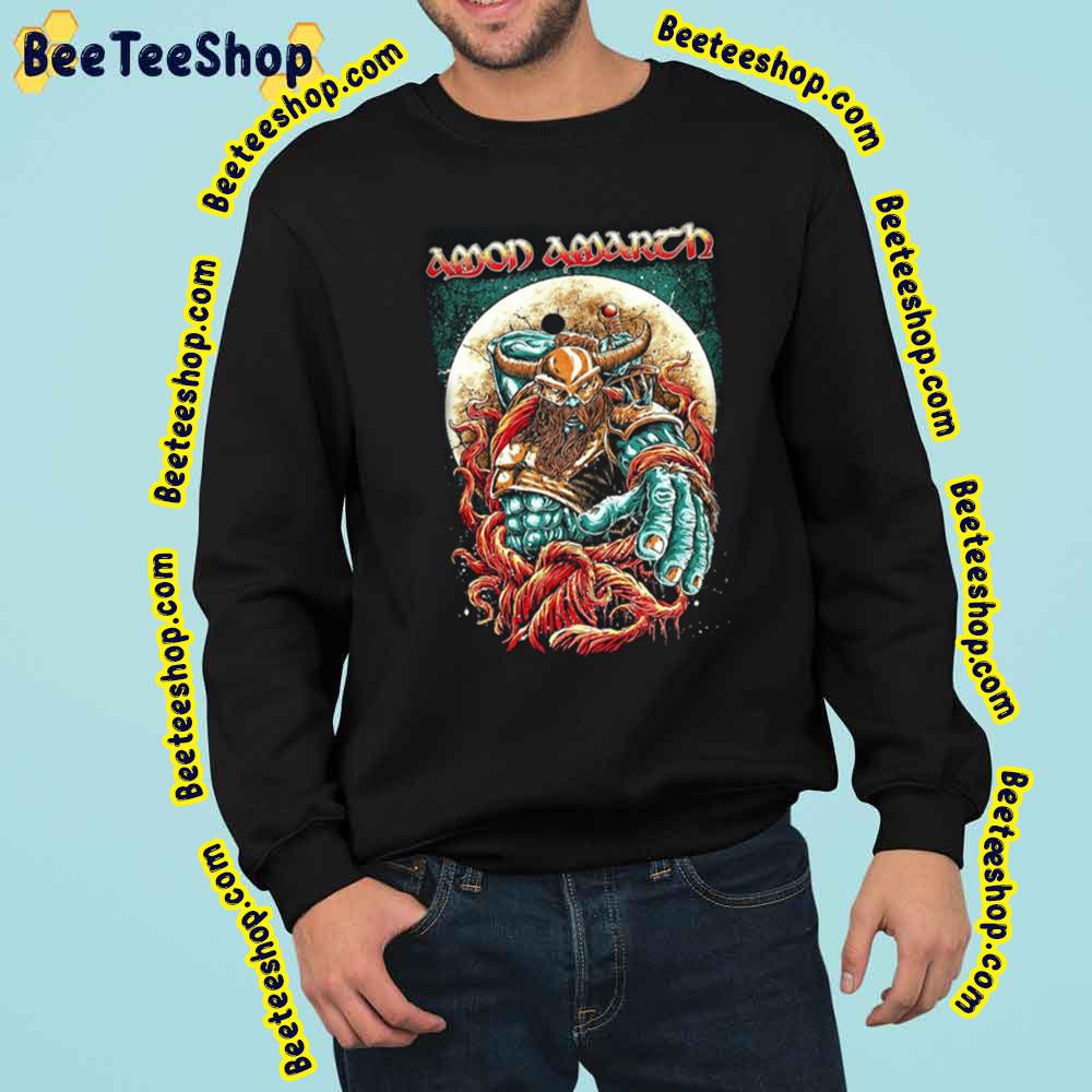 Colorful Viking With Blade Of Amon Amarth Melodic Death Metal Band Music Trending Unisex Sweatshirt