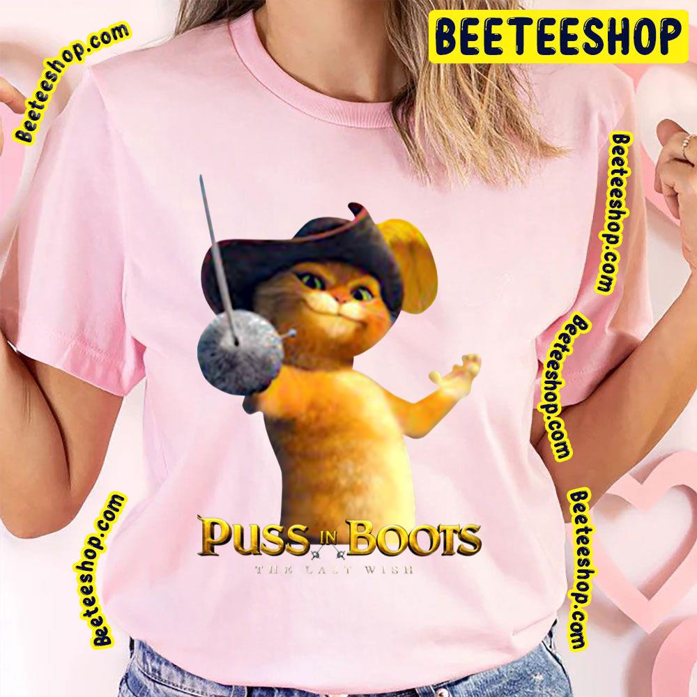 Cool Cat Of Puss In Boots The Last Wish Movie For Children Trending Unisex T-Shirt